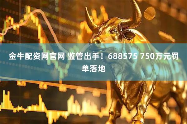 金牛配资网官网 监管出手！688575 750万元罚单落地